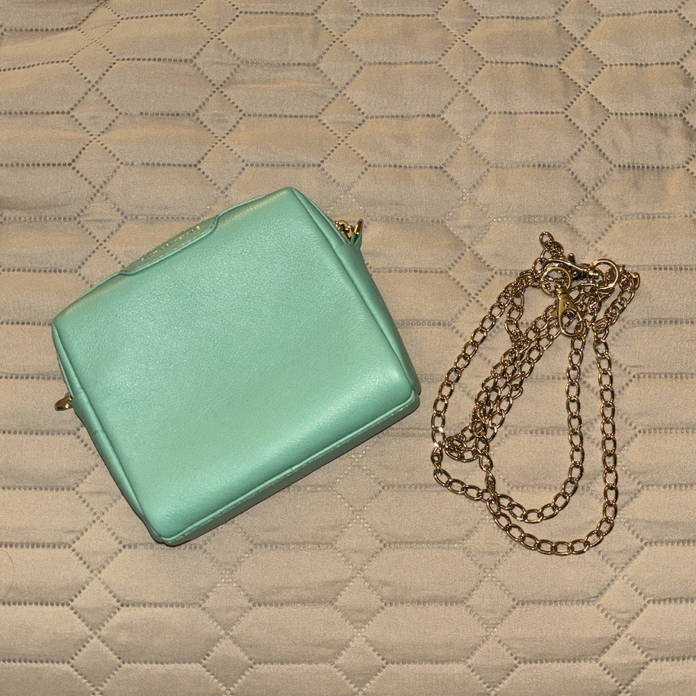 🐬 {PRICE FIRM} Paul Costelloe MAYO Leather Crossbody Bag ~ Mint Green - Picture 5 of 9